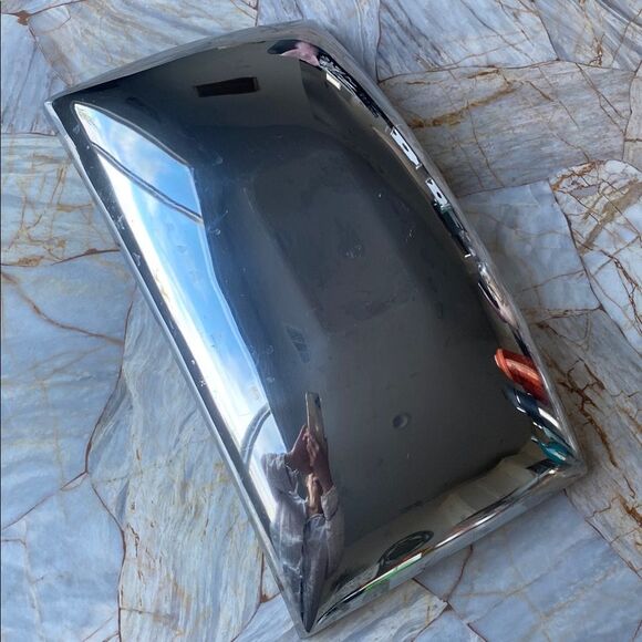 Rectangular Textured Gray Tray - Picture 4 of 8